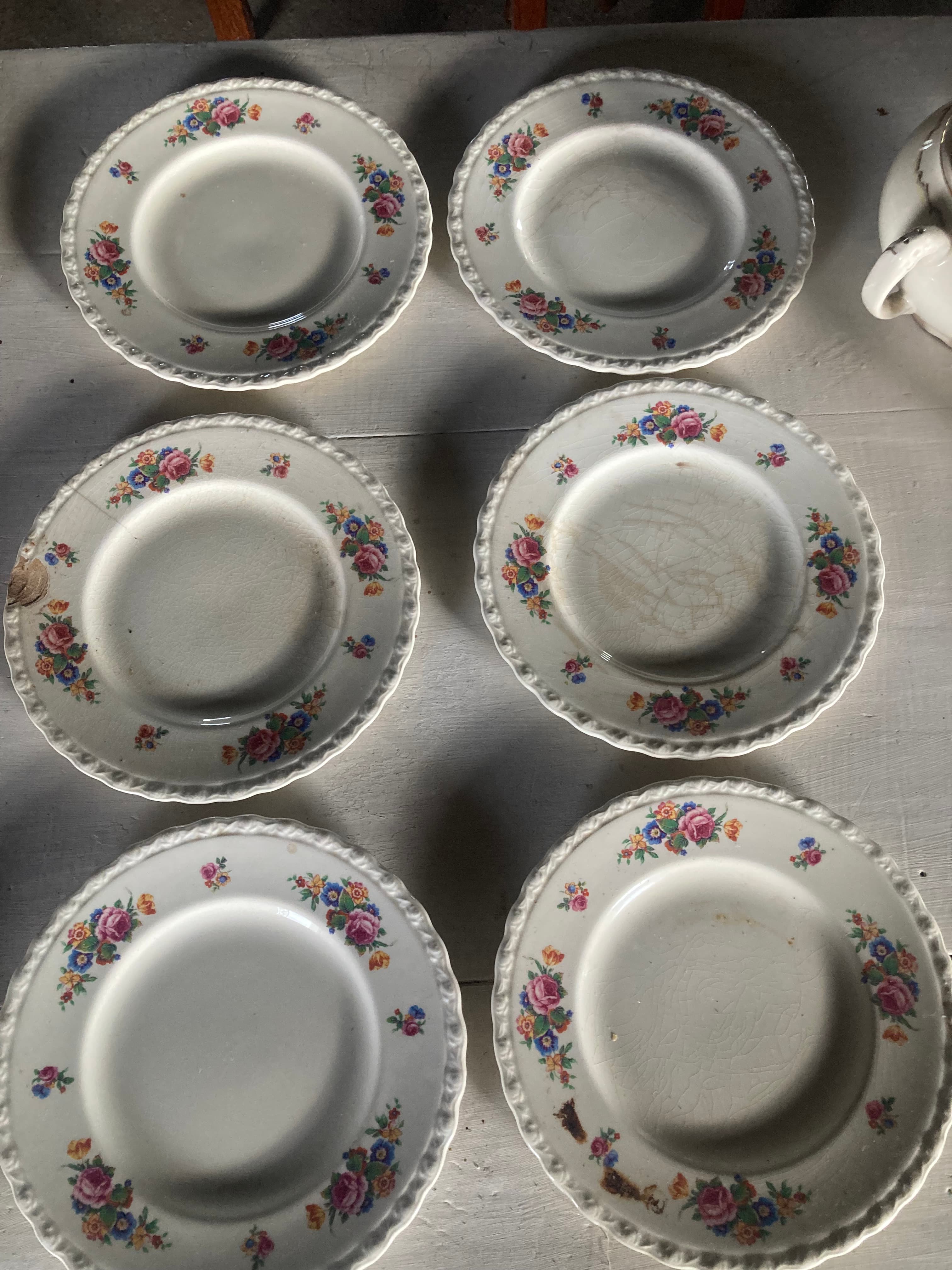 Platos de postre juego.